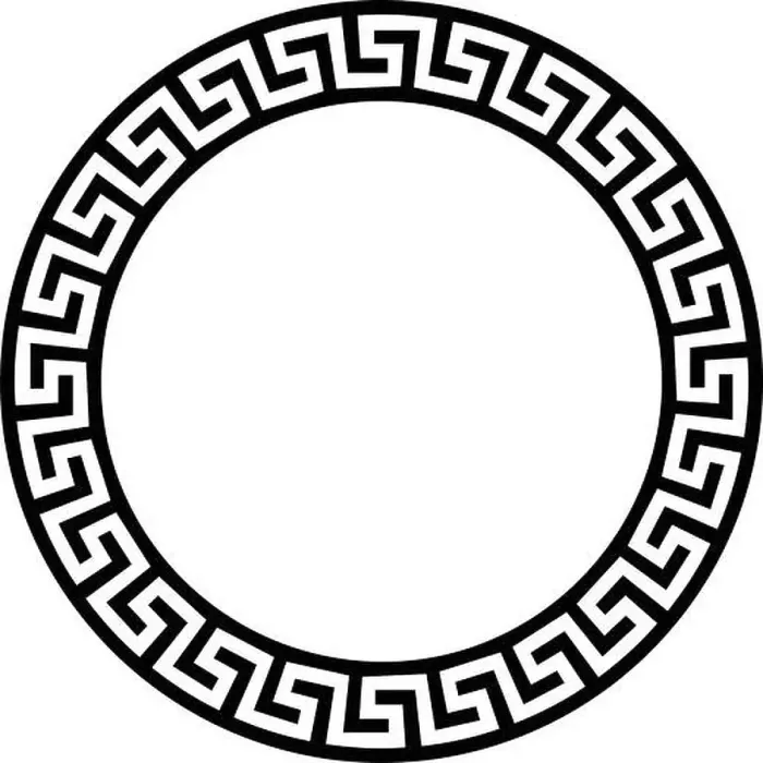 Framed Print : Greek Versace Circular Pattern Framed Print : Greek Versace Circular Pattern