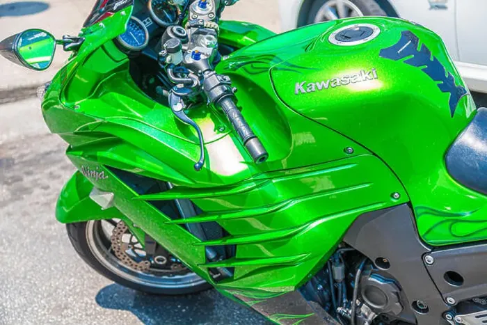 Framed Print : Green Kawasaki Cowl Framed Print : Green Kawasaki Cowl