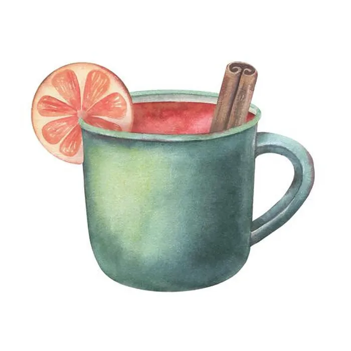 Framed Print : Green mug filled with mulled wine Framed Print : Green mug filled with mulled wine