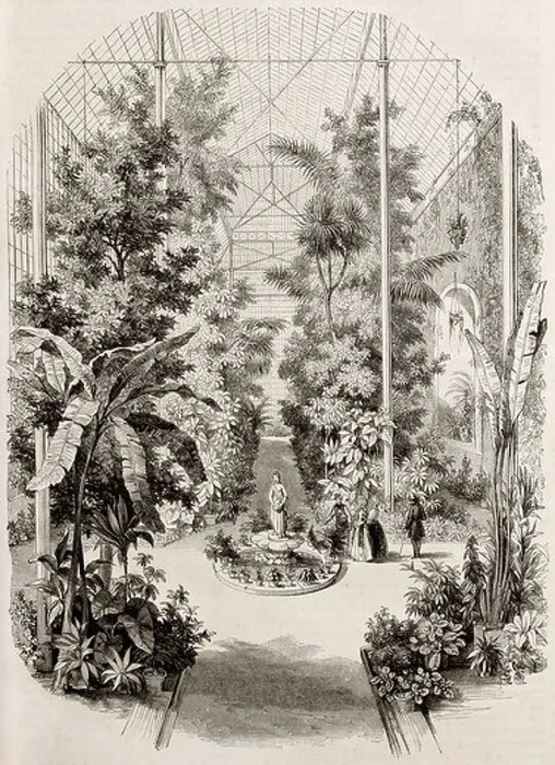 Framed Print : Greenhouse old illustration, Jardin-des-Plantes, Paris Framed Print : Greenhouse old illustration, Jardin-des-Plantes, Paris