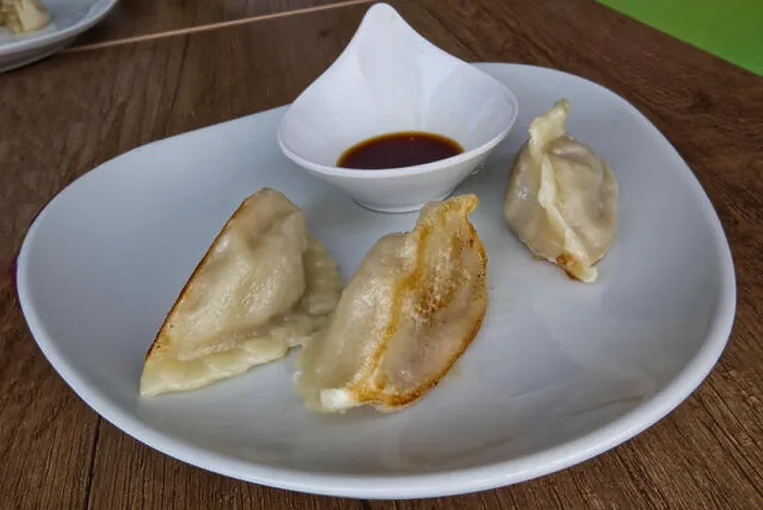 Framed Print : Grilled meat ravioli. Asian traditional food: Niku Yaki Gyoza Framed Print : Grilled meat ravioli. Asian traditional food: Niku Yaki Gyoza