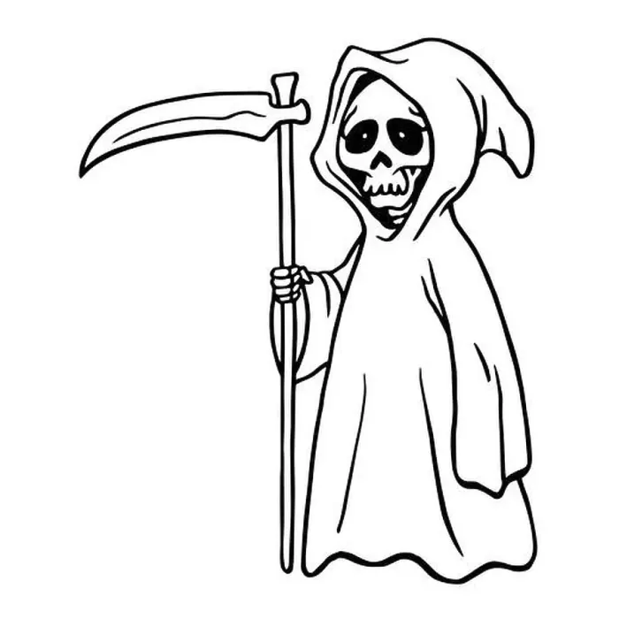Framed Print : Grim Reaper Drawing Black and White Background Halloween Card Invitation Design Template Framed Print : Grim Reaper Drawing Black and White Background Halloween Card Invitation Design Template