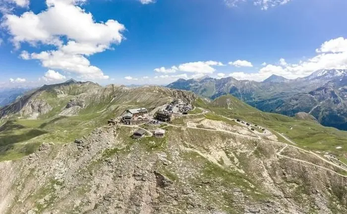 Framed Print : Grossglockner, Austria - Aug 8, 2020: Aerial panoramic view of Edelweissspitze view point in sunny summer Framed Print : Grossglockner, Austria - Aug 8, 2020: Aerial panoramic view of Edelweissspitze view point in sunny summer
