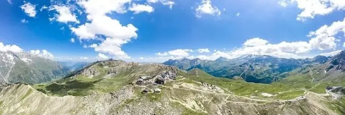 Framed Print : Grossglockner, Austria - Aug 8, 2020: Aerial Panoramic view of Edelweissspitze view point in sunny summer Framed Print : Grossglockner, Austria - Aug 8, 2020: Aerial Panoramic view of Edelweissspitze view point in sunny summer