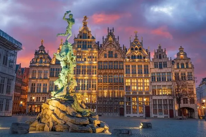 Framed Print : Grote Markt of Antwerp, Belgium at twilight Framed Print : Grote Markt of Antwerp, Belgium at twilight