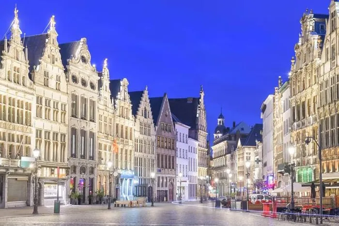 Framed Print : Grote Markt of Antwerp, Belgium at twilight Framed Print : Grote Markt of Antwerp, Belgium at twilight