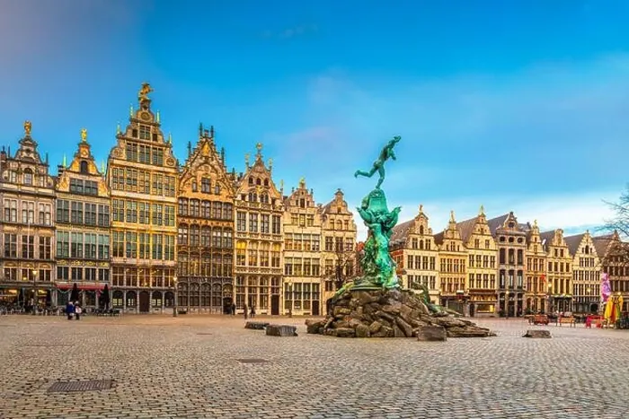 Framed Print : Grote Markt of Antwerp, Belgium at twilight Framed Print : Grote Markt of Antwerp, Belgium at twilight