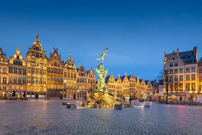 Framed Print : Grote Markt of Antwerp, Belgium at twilight Framed Print : Grote Markt of Antwerp, Belgium at twilight