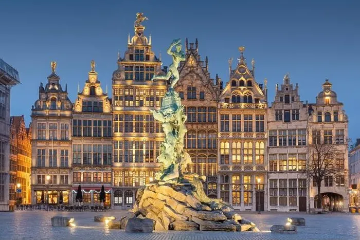 Framed Print : Grote Markt of Antwerp, Belgium at twilight Framed Print : Grote Markt of Antwerp, Belgium at twilight