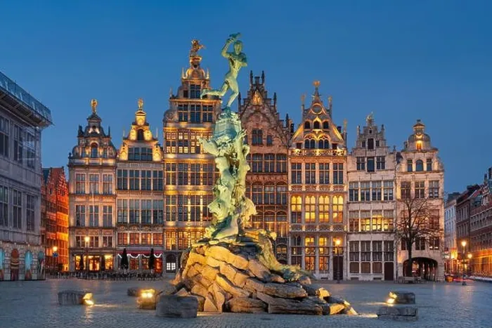 Framed Print : Grote Markt of Antwerp, Belgium at twilight Framed Print : Grote Markt of Antwerp, Belgium at twilight