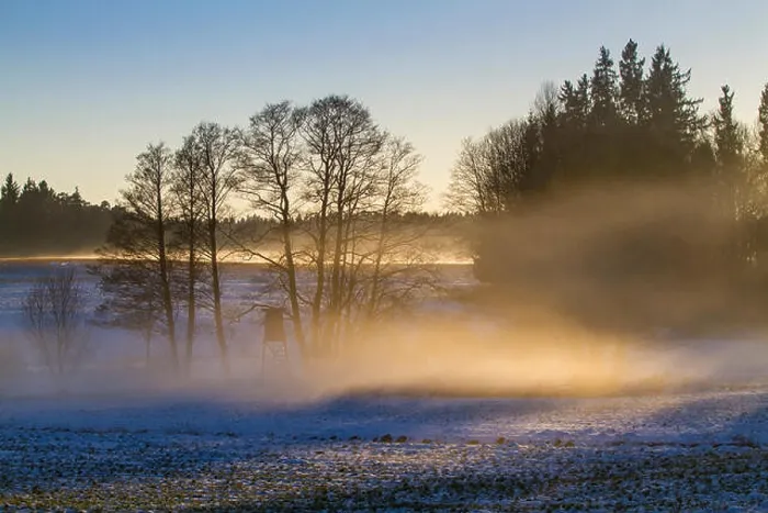 Framed Print : ground fog over snowy landscape in morning sun, Germany, Bavaria Framed Print : ground fog over snowy landscape in morning sun, Germany, Bavaria