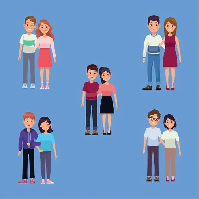 Framed Print : five group couples Framed Print : five group couples