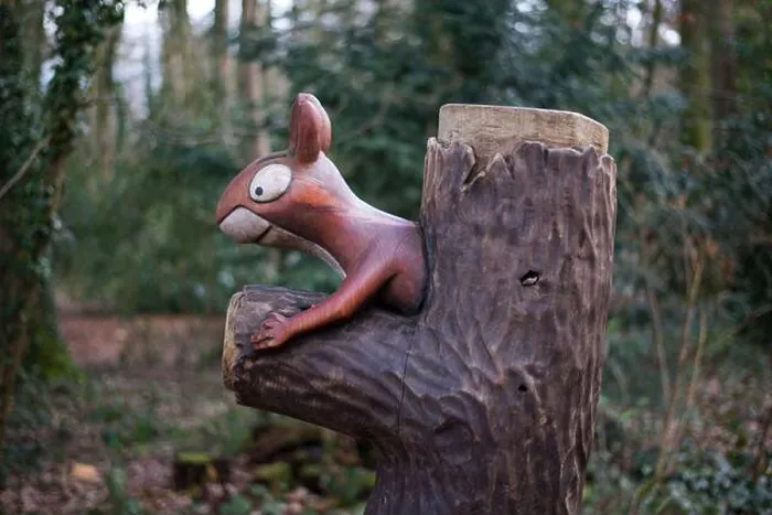 Framed Print : The Gruffalo Squirrel Wood Carving Portrait in the Woods at Westonbirt Arboretum Framed Print : The Gruffalo Squirrel Wood Carving Portrait in the Woods at Westonbirt Arboretum