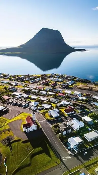 Framed Print : Grundarfjordur, Iceland, Drone Footage Framed Print : Grundarfjordur, Iceland, Drone Footage