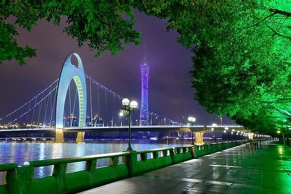 Guangzhou, China river skyline