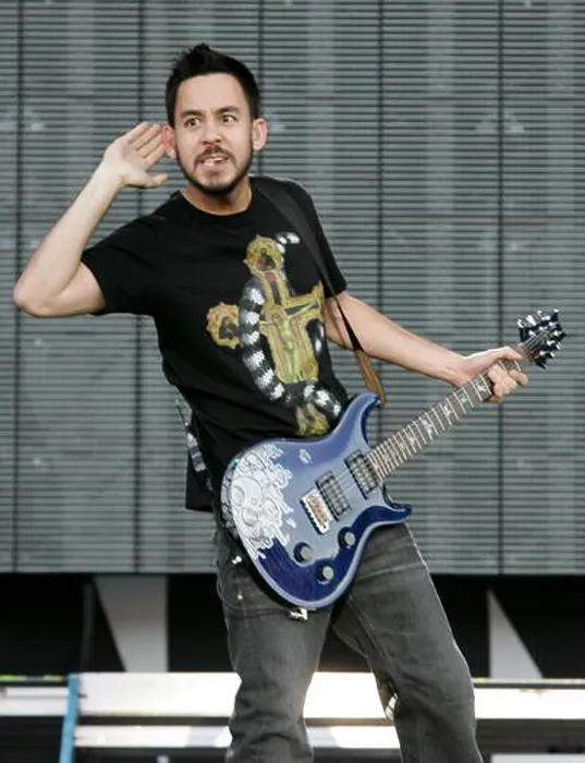 Framed Print : Guitarist and singer of US band Linkin Park Mike Shinoda performs at the start of their tour at Reitstadium Framed Print : Guitarist and singer of US band Linkin Park Mike Shinoda performs at the start of their tour at Reitstadium