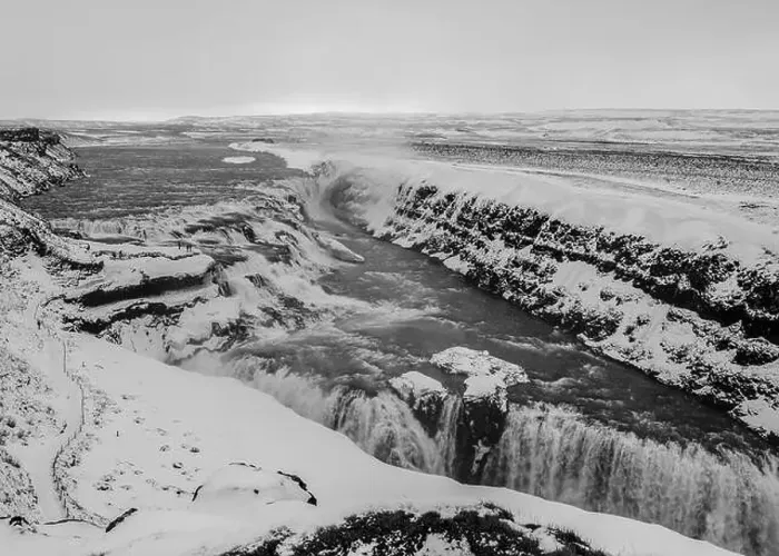 Framed Print : The Gulfoss falls in spring time, Iceland