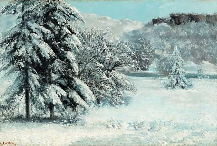 Framed Print : Gustave Courbet - Snow Framed Print : Gustave Courbet - Snow