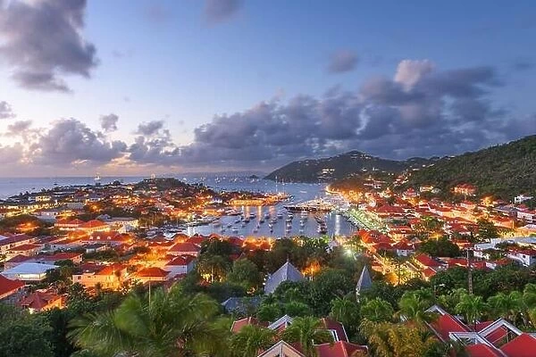 Gustavia, Saint Barthelemy skyline in the Caribbean