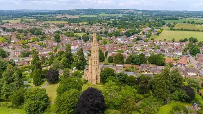 Framed Print : Hadlow Castle and Grounds from a drone Framed Print : Hadlow Castle and Grounds from a drone