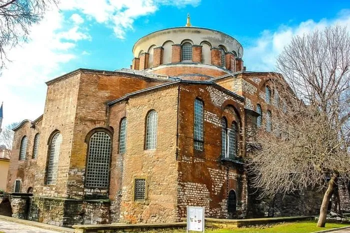 Framed Print : Hagia Irene church (Aya Irini) in the park of Topkapi Palace. Istanbul, Turkey