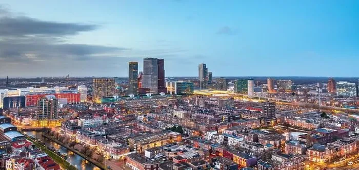 Framed Print : The Hague, Netherlands city centre skyline at twilight Framed Print : The Hague, Netherlands city centre skyline at twilight