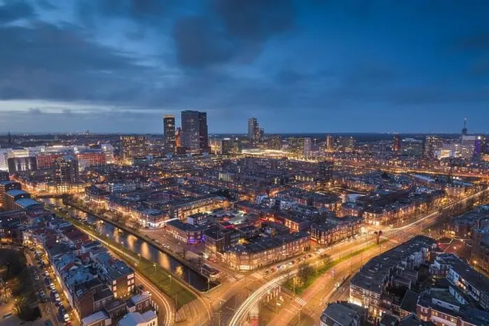 Framed Print : The Hague, Netherlands city centre skyline at twilight Framed Print : The Hague, Netherlands city centre skyline at twilight