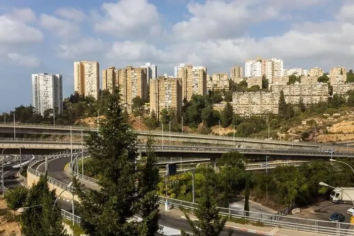 Framed Print : HAIFA, ISRAEL - September 29, 2022: Highway interchange with traffic on multiple levels, Aerial image Framed Print : HAIFA, ISRAEL - September 29, 2022: Highway interchange with traffic on multiple levels, Aerial image
