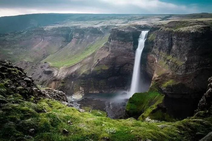 Framed Print : Haifoss waterfall in Iceland Framed Print : Haifoss waterfall in Iceland