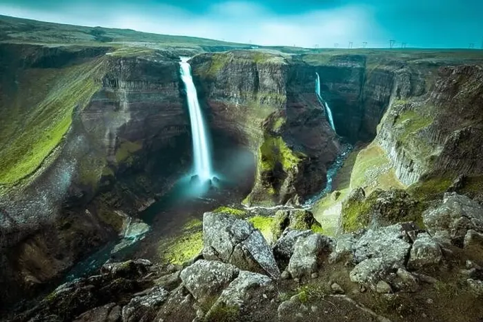 Framed Print : Haifoss waterfall in Iceland Framed Print : Haifoss waterfall in Iceland