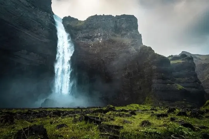 Framed Print : Haifoss waterfall in Iceland Framed Print : Haifoss waterfall in Iceland
