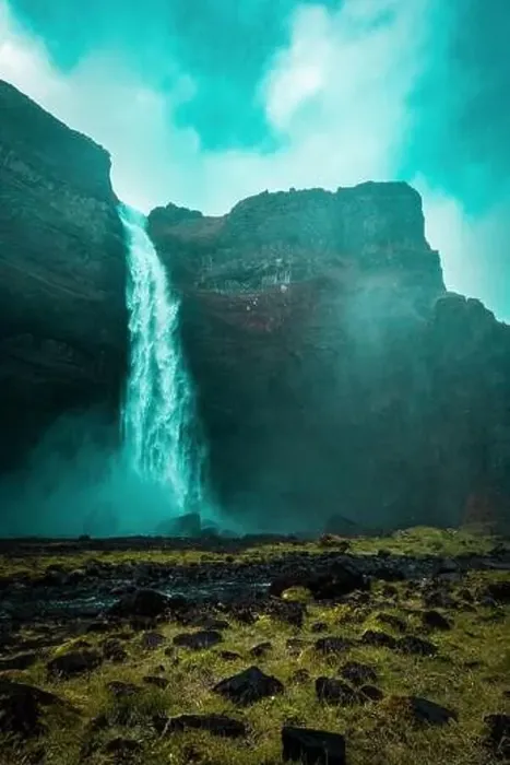 Framed Print : Haifoss waterfall in Iceland Framed Print : Haifoss waterfall in Iceland