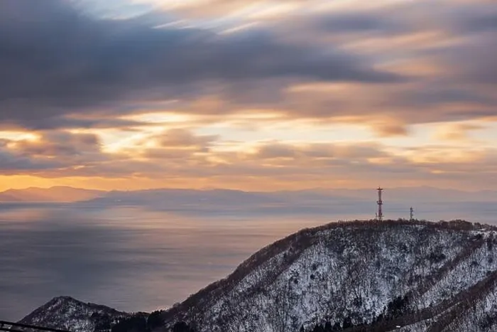 Framed Print : Hakodate, Hokkaido, Japan with a view of Hakodate bay on a winter morning Framed Print : Hakodate, Hokkaido, Japan with a view of Hakodate bay on a winter morning