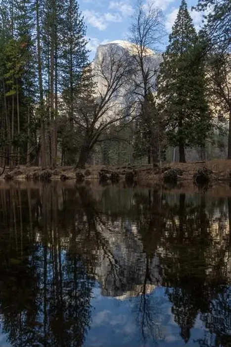 Framed Print : Half dome reflected in the merced river Framed Print : Half dome reflected in the merced river