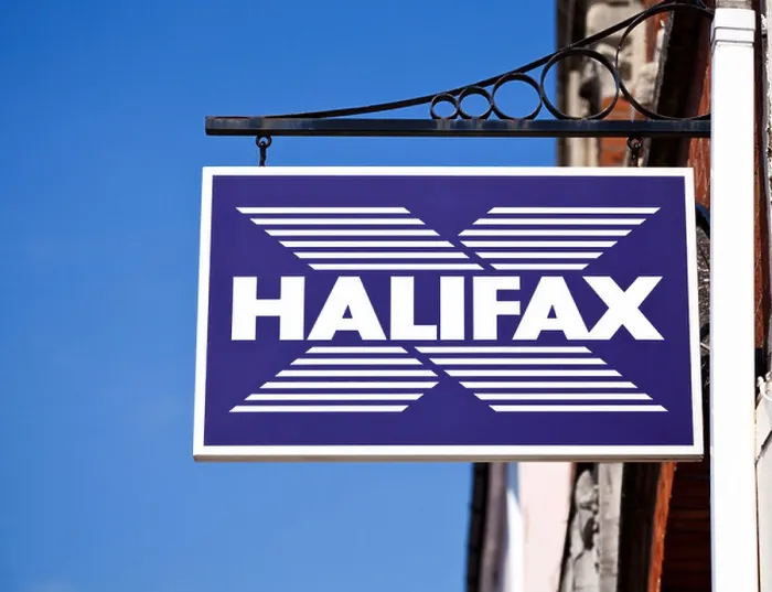 Framed Print : Halifax bank logo sign England UK Framed Print : Halifax bank logo sign England UK