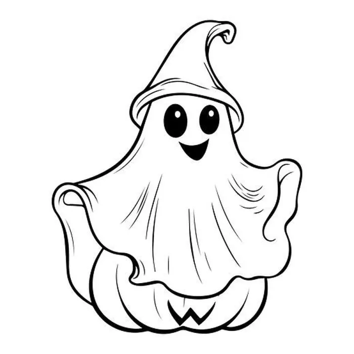 Framed Print : Halloween ghost line art for coloring book page. Line art design for kids coloring page. Coloring page outline of cartoon Framed Print : Halloween ghost line art for coloring book page. Line art design for kids coloring page. Coloring page outline of cartoon