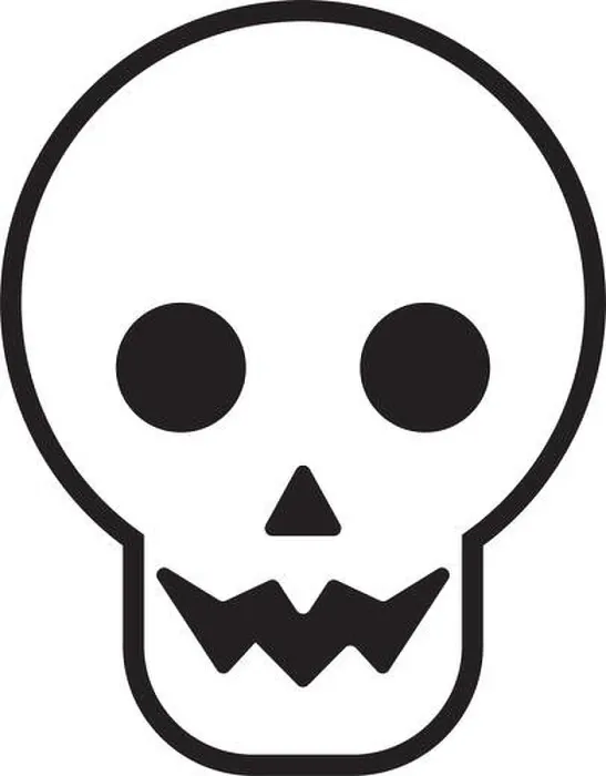 Framed Print : halloween head skull line style icon vector illustration design