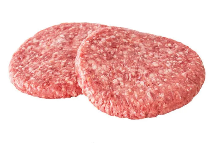 Framed Print : Hamburger meat on white background Framed Print : Hamburger meat on white background