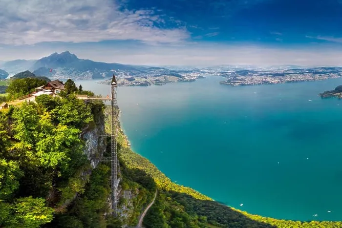 Framed Print : Hammetschwand elevator in Alps near Burgenstock with the view of Swiss Alps and Vierwaldstattersee, Switzerland, Europe Framed Print : Hammetschwand elevator in Alps near Burgenstock with the view of Swiss Alps and Vierwaldstattersee, Switzerland, Europe