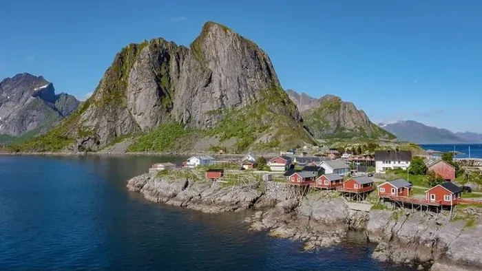 Framed Print : Hamnoy fishing village on Lofoten Islands Framed Print : Hamnoy fishing village on Lofoten Islands