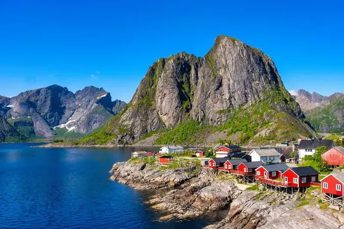 Framed Print : Hamnoy Reine, Lofoten Islands, Norway, Picturesque Fishing Village and Majestic Mountains Framed Print : Hamnoy Reine, Lofoten Islands, Norway, Picturesque Fishing Village and Majestic Mountains