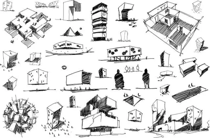 Framed Print : many hand drawn architectectural sketches of a modern abstract architecture nad geometric objects and urban ideas Framed Print : many hand drawn architectectural sketches of a modern abstract architecture nad geometric objects and urban ideas