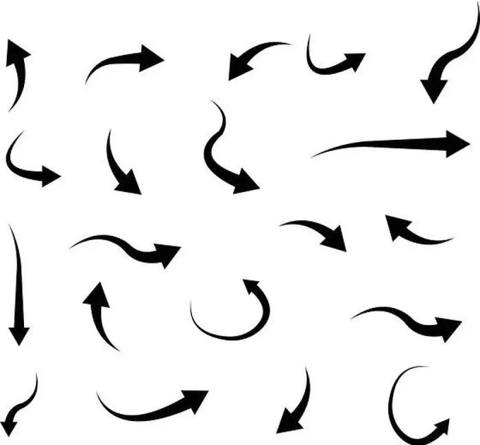 Framed Print : Hand drawn arrow vector icon set