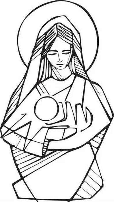 Framed Print : Hand drawn illustration or drawing of Virgin Mary with baby Jesus Christ Framed Print : Hand drawn illustration or drawing of Virgin Mary with baby Jesus Christ