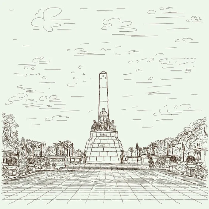 Framed Print : hand drawn illustration of Philippines famous destination Jose Rizal monument at Luneta park, Manila Framed Print : hand drawn illustration of Philippines famous destination Jose Rizal monument at Luneta park, Manila