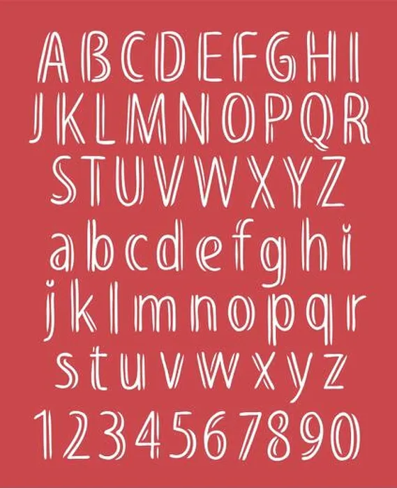 Framed Print : Hand drawn letters. Stylish font ABC in a linear sketch style Framed Print : Hand drawn letters. Stylish font ABC in a linear sketch style