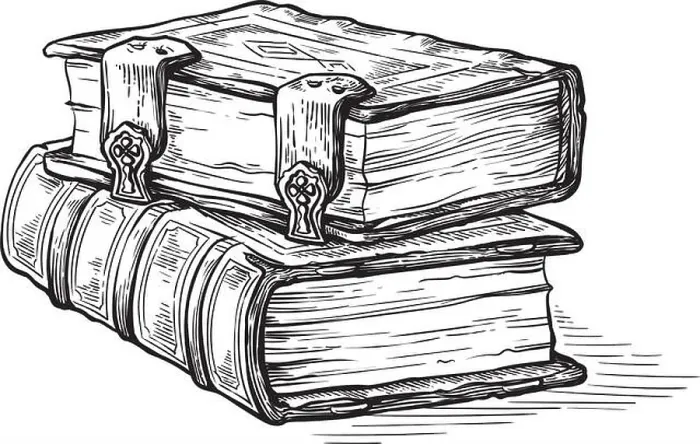 Framed Print : hand drawn sketch stack from two oldest books isolated on white background vector illustration Framed Print : hand drawn sketch stack from two oldest books isolated on white background vector illustration