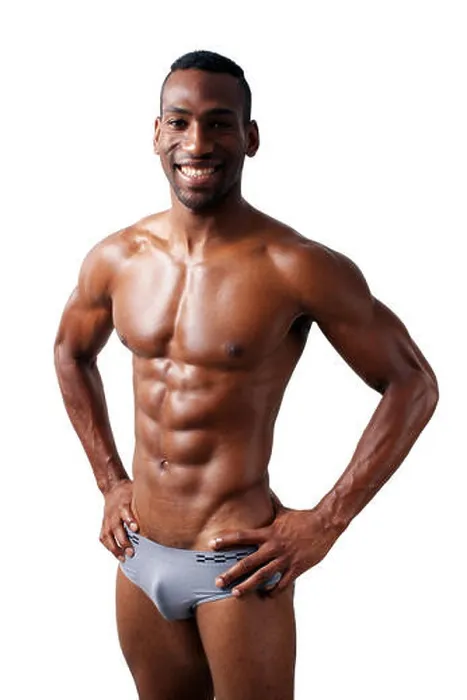 Framed Print : Handsome Muscular Black Man (12) Framed Print : Handsome Muscular Black Man (12)