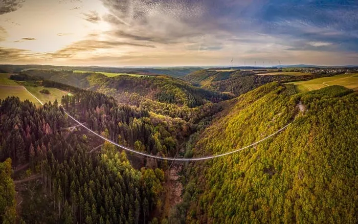 Framed Print : Hanging rope bridge Geierlay, Mörsdorfer Bachtal, Mörsdorf, Hunsrück, Rhineland-Palatinate, Germany Framed Print : Hanging rope bridge Geierlay, Mörsdorfer Bachtal, Mörsdorf, Hunsrück, Rhineland-Palatinate, Germany