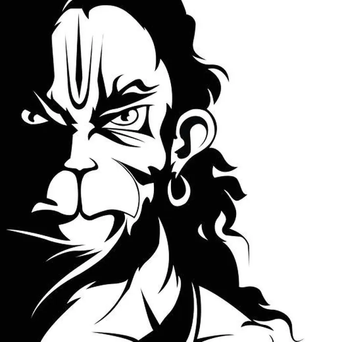 Framed Print : Hanuman ji vector illustration - Powerful Hindu god art Framed Print : Hanuman ji vector illustration - Powerful Hindu god art
